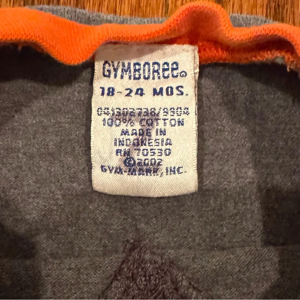 Vintage Gymboree Trout Fishing / Orange and Gray Shirt